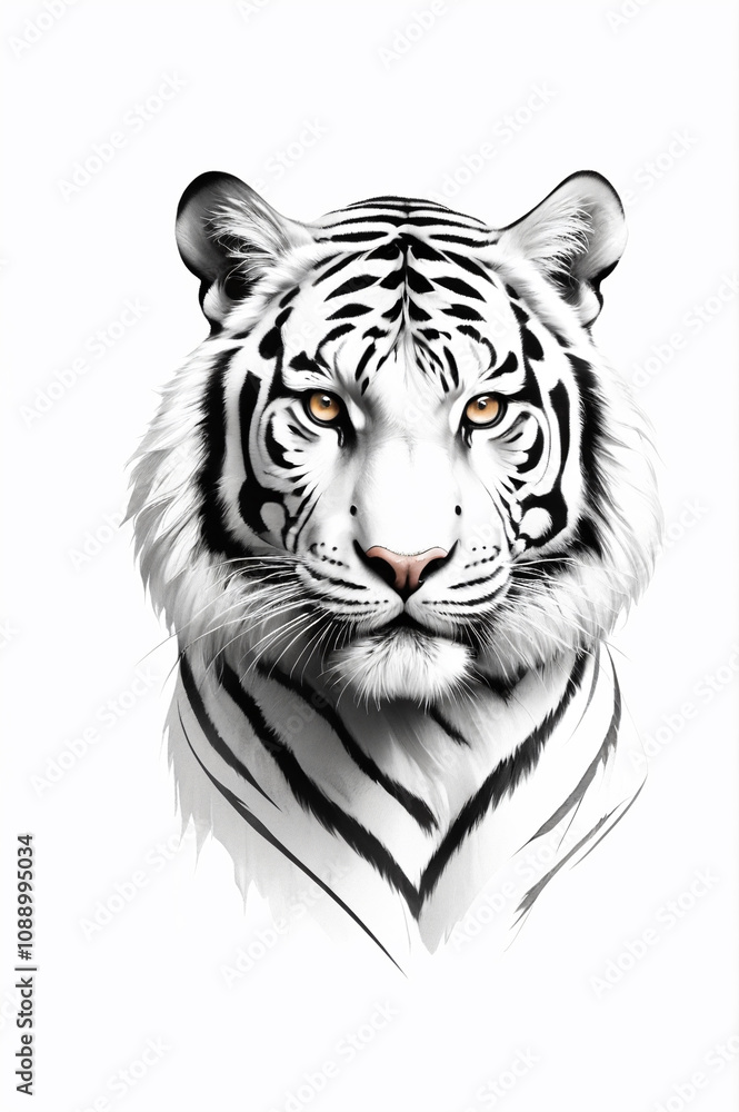 white tiger illustration white tiger illustration