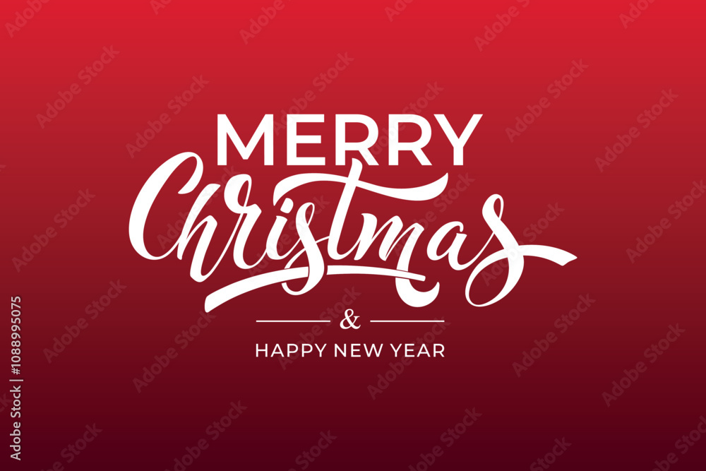 Merry Christmas and Happy New Year hand lettering calligraphy. Vector holiday illustration element. Typographic element for congratulations. Merry Christmas and Happy New Year hand lettering calligraphy. Vector holiday illustration element. Typographic element for congratulations.