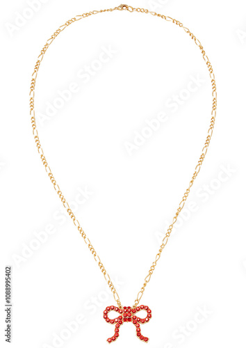 Wallpaper Mural golden necklace on white Torontodigital.ca