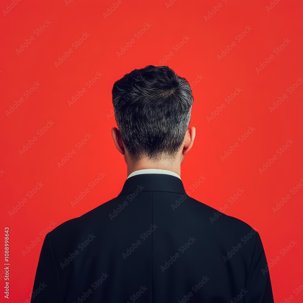 Man in Suit Back View Facing Away Man in Suit Back View Facing Away