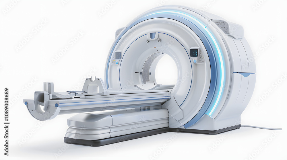 Naklejka premium highresolution medical imaging powered by 5g allows for faster and more detailed scans aiding in the early detection and treatment of various diseases with a white accent, detailed, png