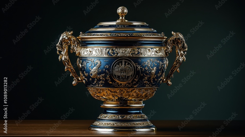 Celebrating achievement classic trophy design symbolizing tradition in elegant setting Celebrating achievement classic trophy design symbolizing tradition in elegant setting