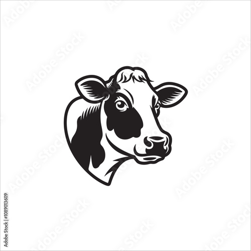 Silhouette cow livestock, farm logo bundle. Perfect for company logos, business and branding