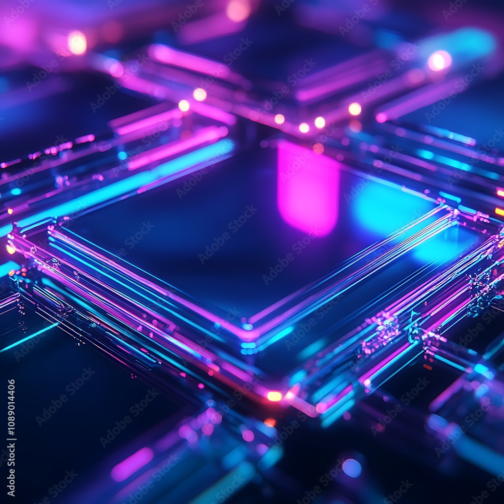 Vibrant Abstract 3D Geometry with Neon Lights and Glossy Surfaces Creating a Futuristic Digital Environment for Backgrounds, Art, and Technology Projects Vibrant Abstract 3D Geometry with Neon Lights and Glossy Surfaces Creating a Futuristic Digital Environment for Backgrounds, Art, and Technology Projects