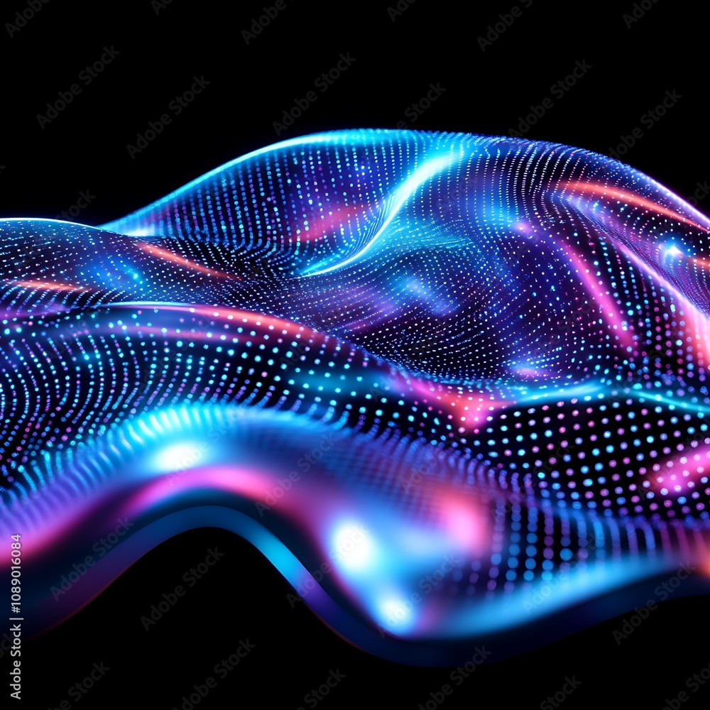Vibrant Abstract Waves of Light with Vivid Colors and Dynamic Patterns on a Dark Background for Use in Digital Design and Creative Projects Vibrant Abstract Waves of Light with Vivid Colors and Dynamic Patterns on a Dark Background for Use in Digital Design and Creative Projects