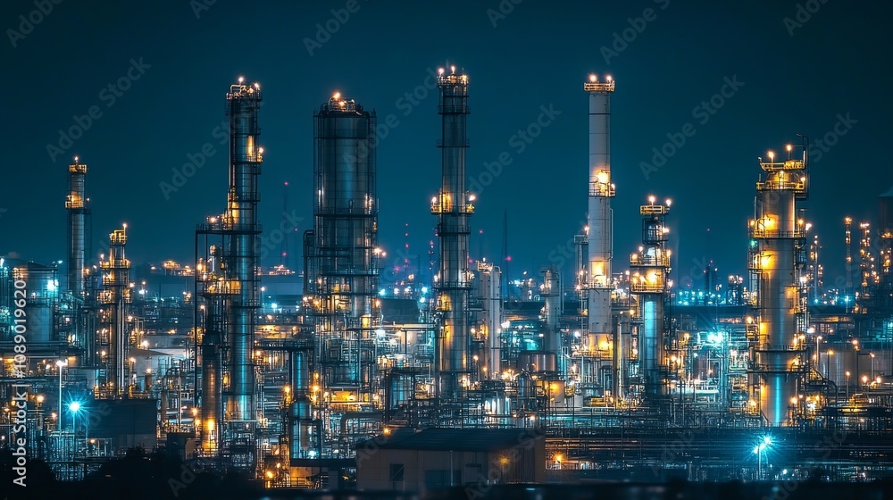 Oil refineries and chemical plants in industrial areas Oil refineries and chemical plants in industrial areas