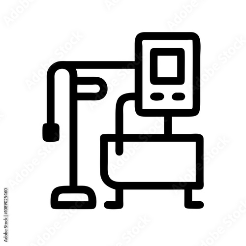 Medical Equipment Dialysis: Minimalistic Setup in High-Tech Hospital Room