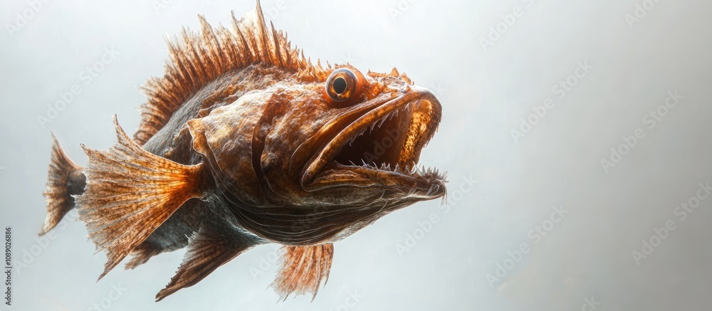 Close-up of a Largemouth Bass with Sharp Teeth Close-up of a Largemouth Bass with Sharp Teeth