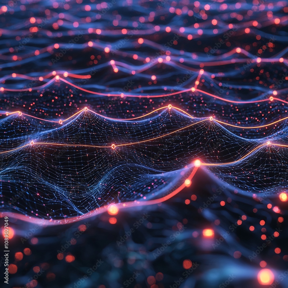 Glowing Quantum Pathways Across a Digital Neural Network Glowing Quantum Pathways Across a Digital Neural Network