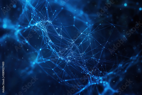 Abstract Technology Background with Light Connections
