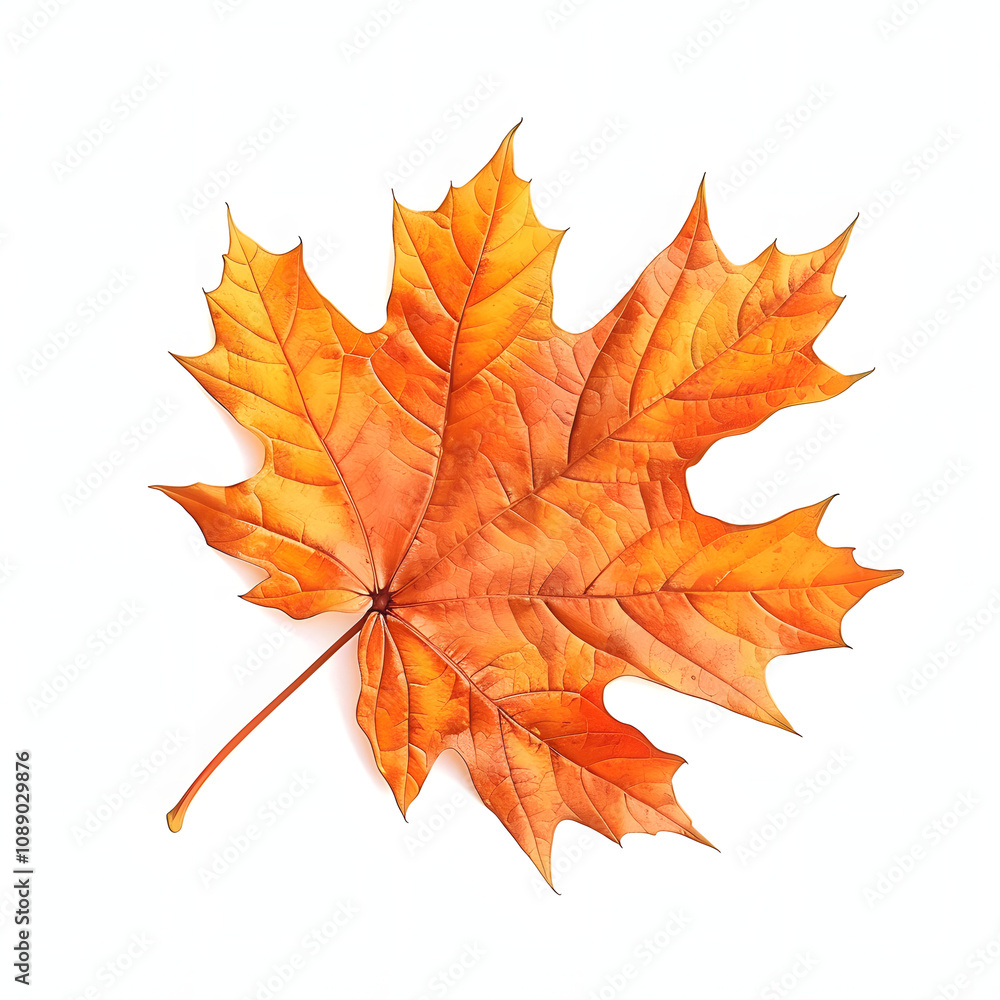 Fototapeta premium autumn leaves with a white accent, png