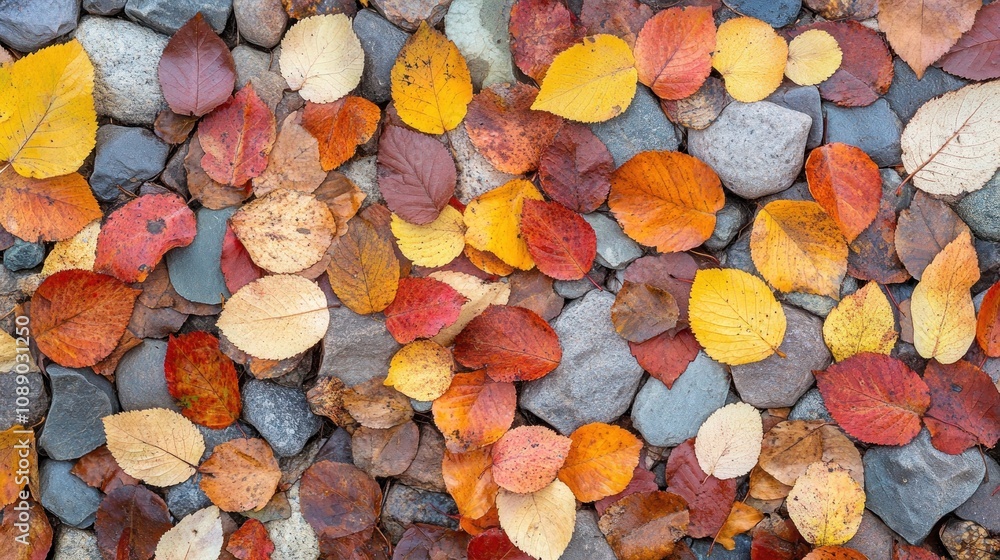 Autumn Leaves on Stone Ground Autumn Leaves on Stone Ground