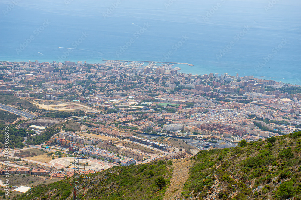 Panoramic View of Benalmádena Hills and Mediterranean Coastline in Málaga Panoramic View of Benalmádena Hills and Mediterranean Coastline in Málaga