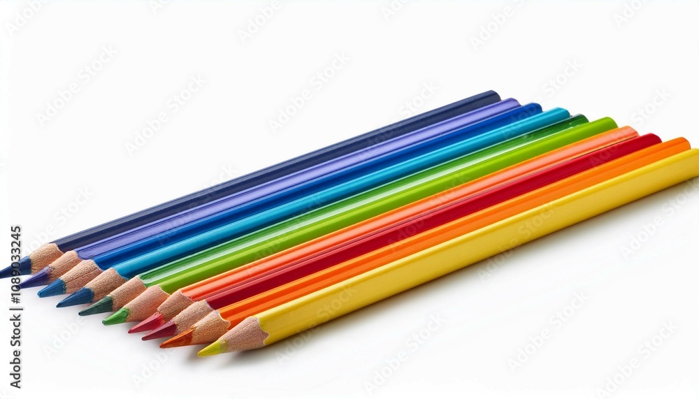 color pencils isolated on white background color pencils isolated on white background