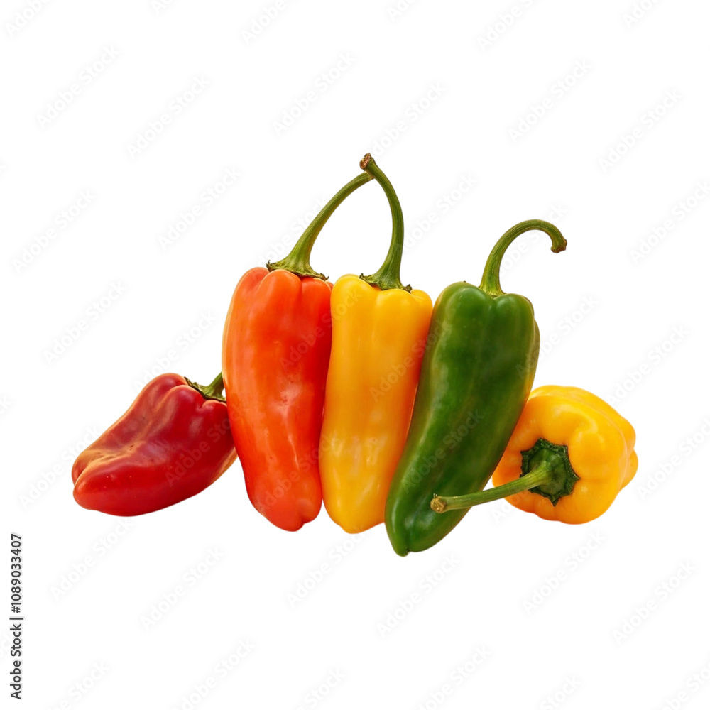 Peppers Image Isolated With Transparent Background Peppers Image Isolated With Transparent Background