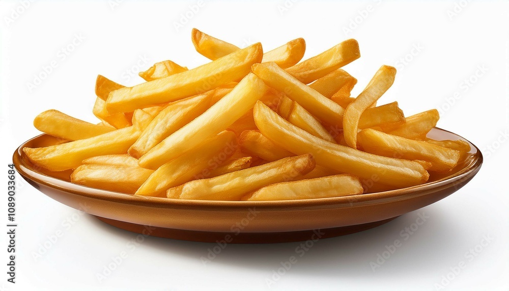 french fries on white background french fries on white background