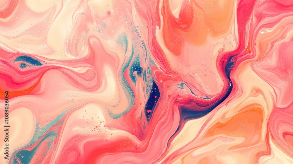 Abstract fluid shapes flowing across the background, bold and saturated colors moving from Soft Pink to Light Coral Abstract fluid shapes flowing across the background, bold and saturated colors moving from Soft Pink to Light Coral
