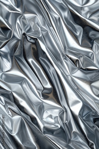 Abstract background with silver satin, luxury fabric, and silk texture perfect for festive, holiday, celebratory visuals.