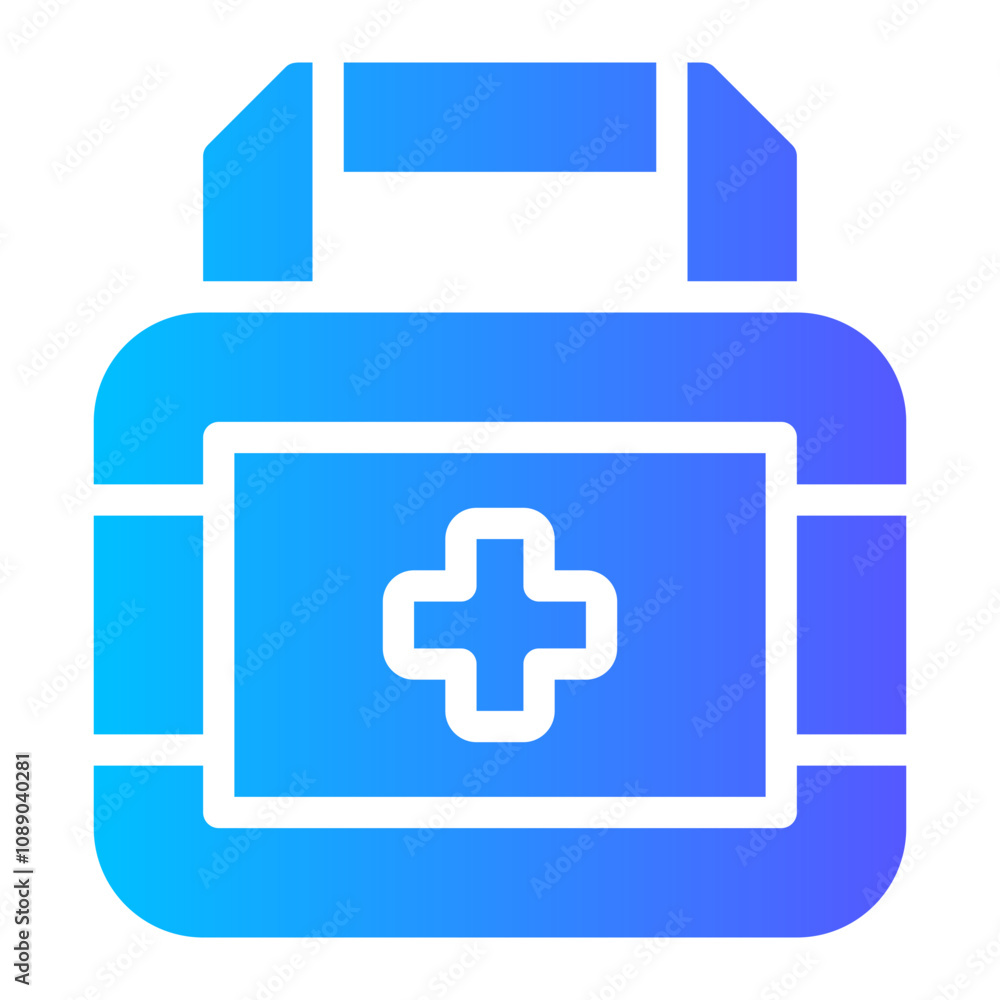 Obraz premium first aid kit gradient icon