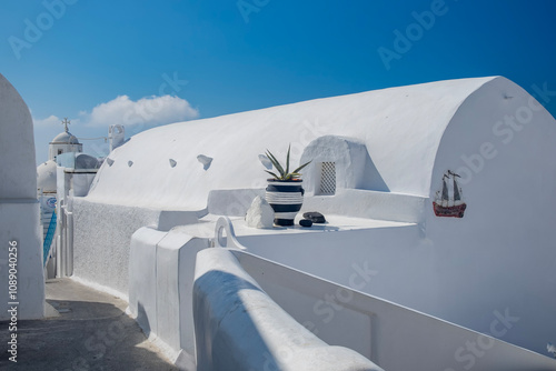 church in oia santorini greece