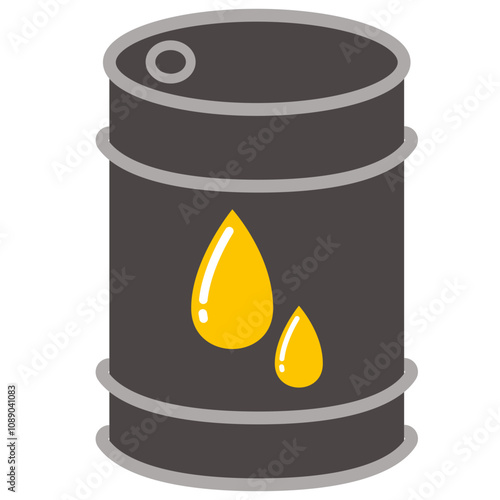 Oil Tank Barrel Icon Isolated on White Background