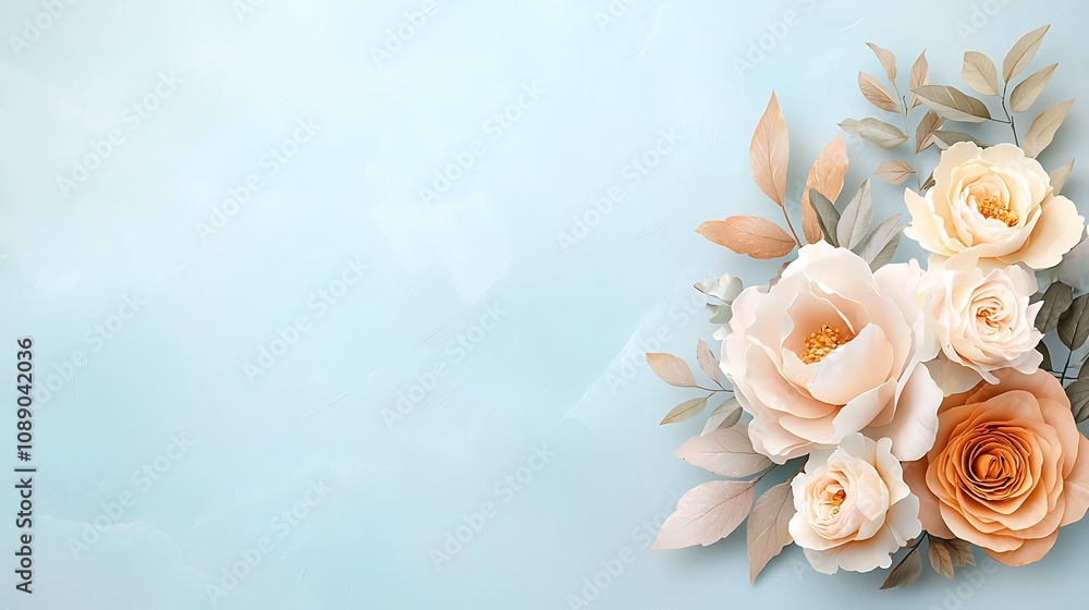 Elegant floral arrangement nature setting digital artwork soft colors aesthetic serenity Elegant floral arrangement nature setting digital artwork soft colors aesthetic serenity
