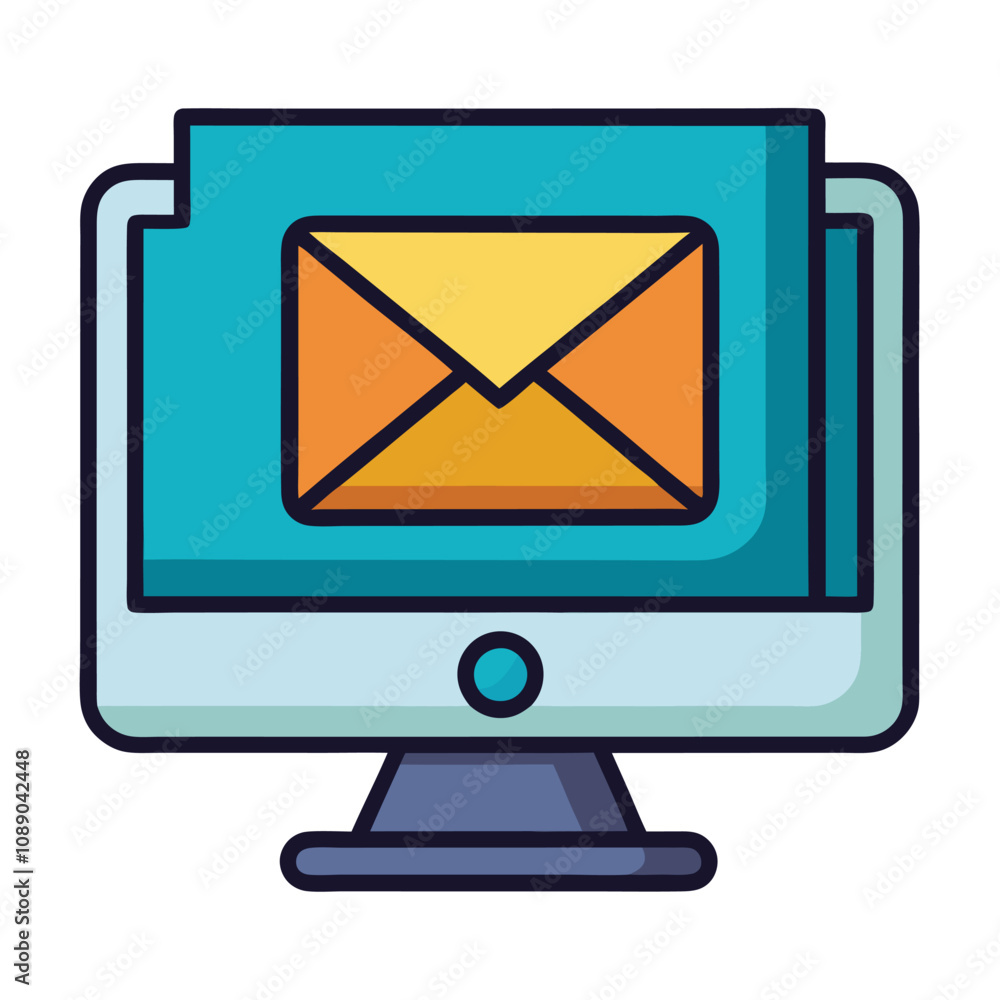 email marketing icon, on white background email marketing icon, on white background
