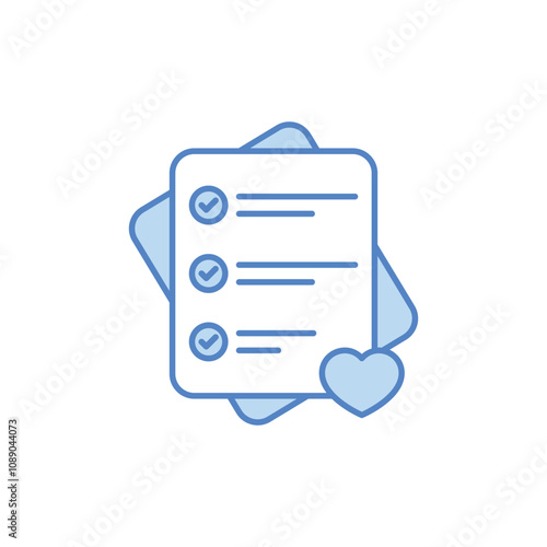 Shopping Wishlist vector icon