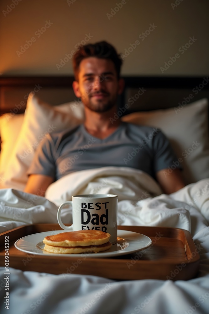 Happy man holding a Happy man holding a
