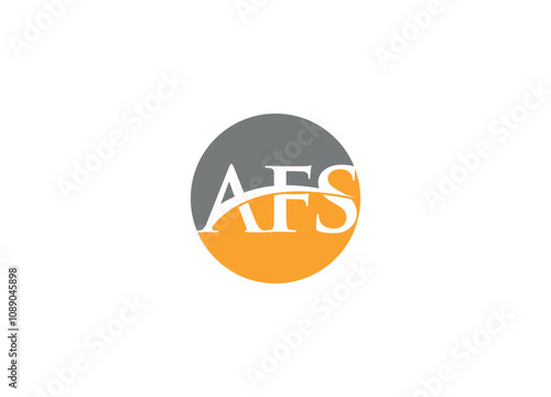Letter AFS logo design with vector icon template