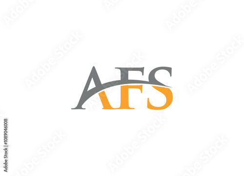 Letter AFS logo design with vector icon template
