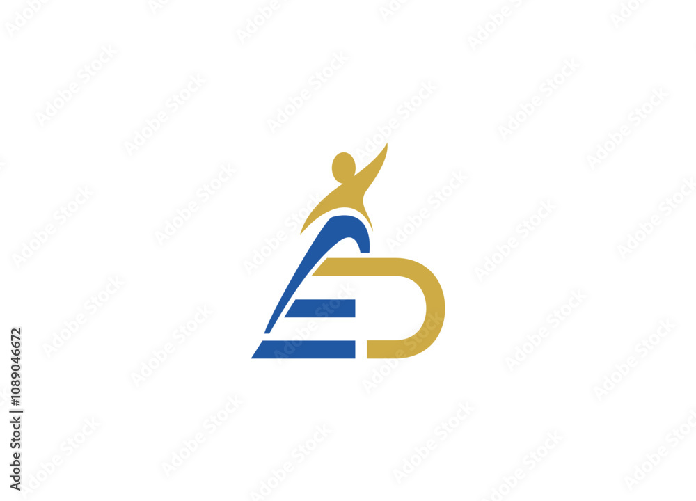 Letter ED logo design with vector icon template Letter ED logo design with vector icon template