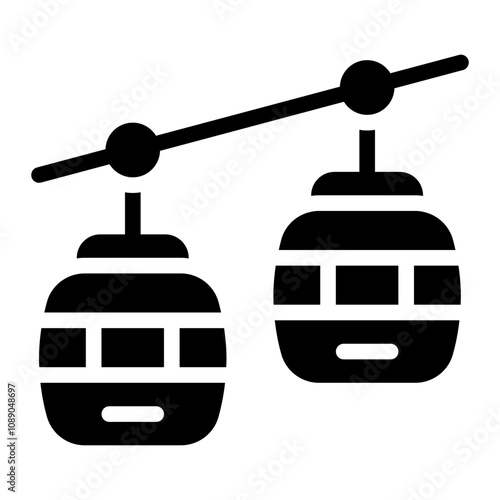 cable car glyph icon