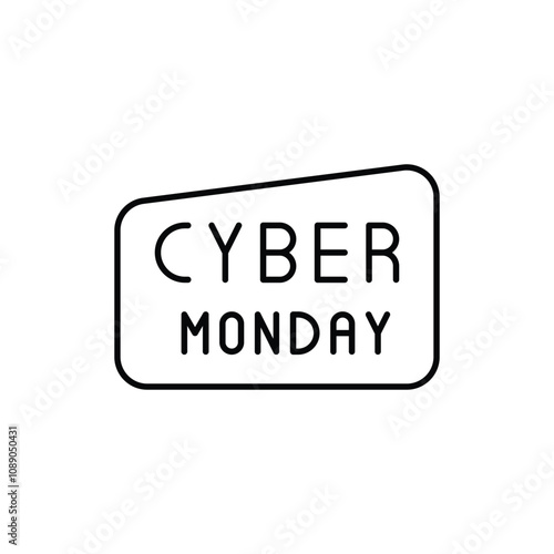 Cyber Monday Text vector icon