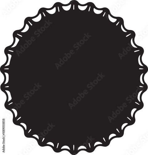 Bottle cap icon silhouette vector illustration