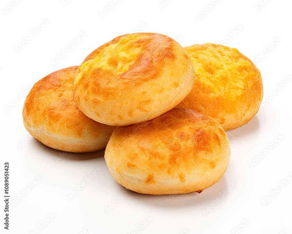 Cheese brazilian breads isolated on white background Cheese brazilian breads isolated on white background