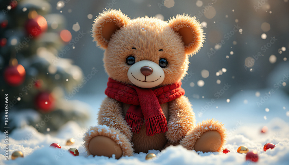 teddy bear in the snow teddy bear in the snow