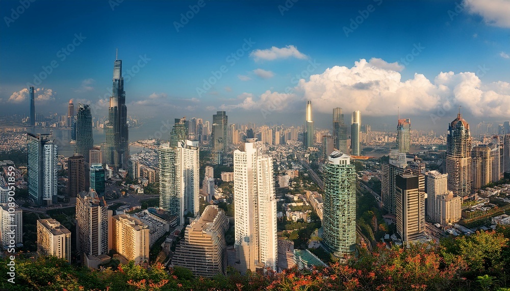 Fototapeta premium City by the Bay: A Sweeping Horizon