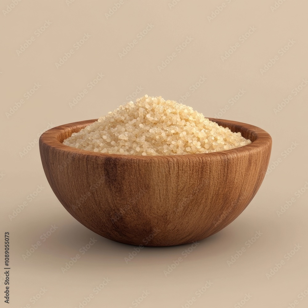 Healthy Organic Couscous Grains in Wooden Bowl Healthy Organic Couscous Grains in Wooden Bowl