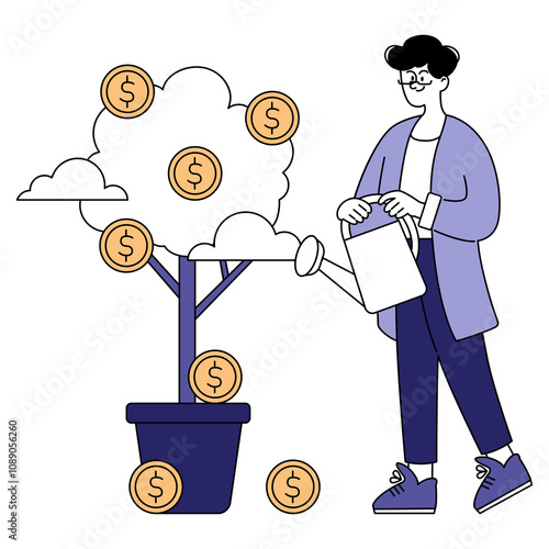 Businessman. Flat Vector Illustration