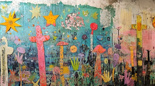 Wallpaper Mural Children's artwork wallpaper transformation creative space digital art vibrant environment artistic perspective home decor Torontodigital.ca