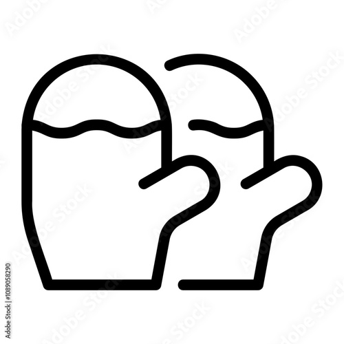 gloves line icon