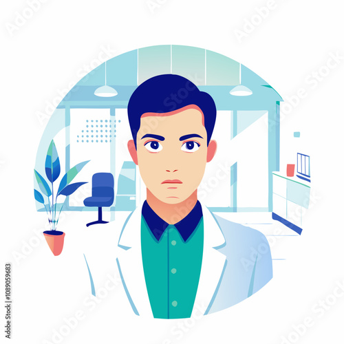 Concerned employee in an office setting facing termination 
