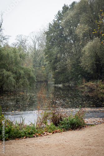 Vondel Park lake in Amsterdam in autumn 1 photo