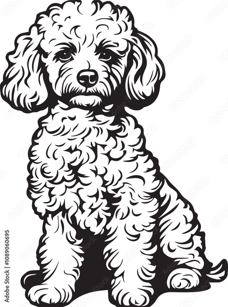 sitting toy poodle dog sitting toy poodle dog