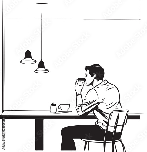 person in a cafe