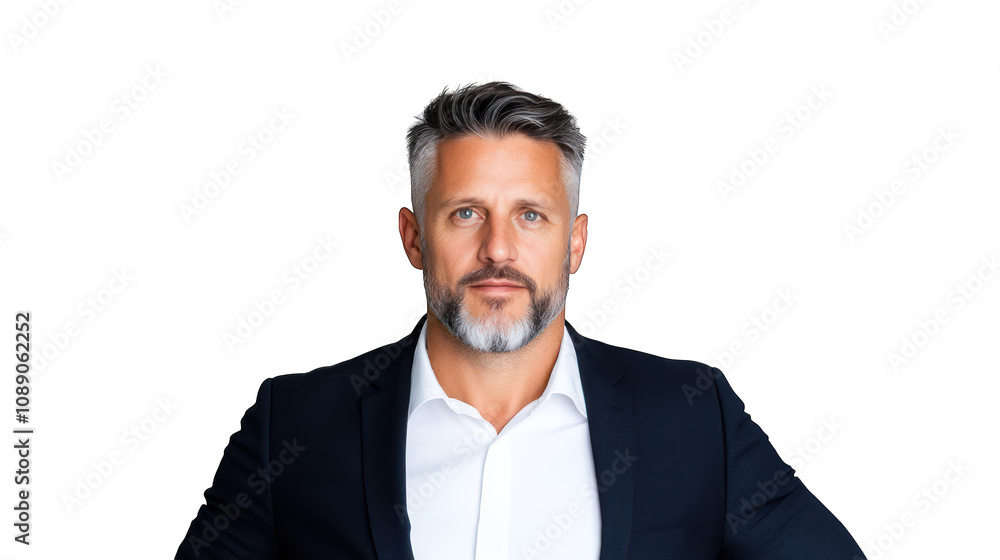 A professional man in a suit, exuding confidence and authority. Transparent background. A professional man in a suit, exuding confidence and authority. Transparent background.
