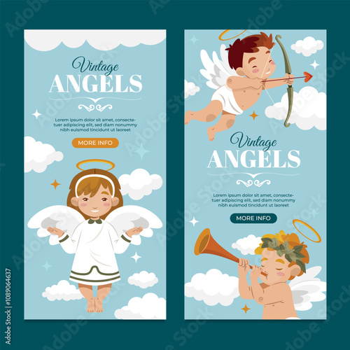 Vintage Angels Illustration