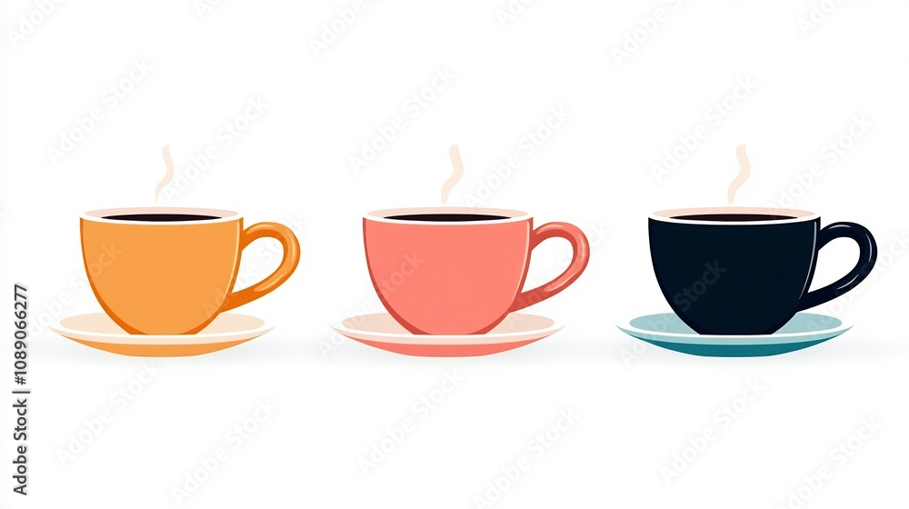 Simple Espresso Shot Cup Icon on Clean White Background Simple Espresso Shot Cup Icon on Clean White Background