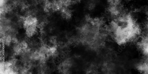 abstract black and  white powder explosion background, vintage marbled texture on white background with distressed paper overlay, smoky grunge texture, Abstract black isolated on white background.